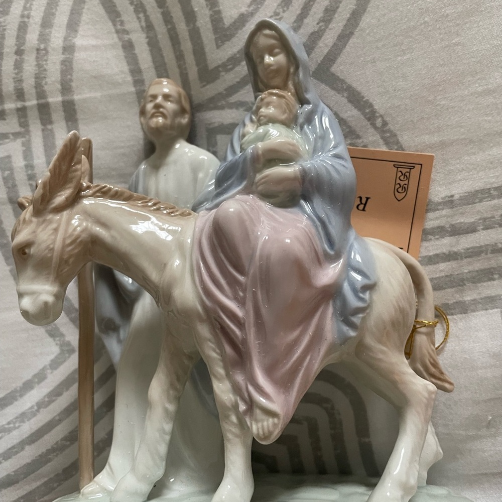 Flight into Egypt porcelain figurine